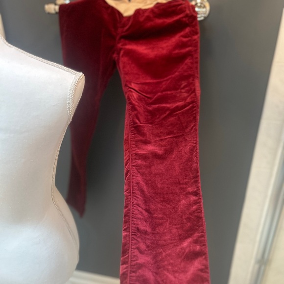 🎄Maternity AG Adriano Goldschmied burgundy velvet maternity - Picture 8 of 9